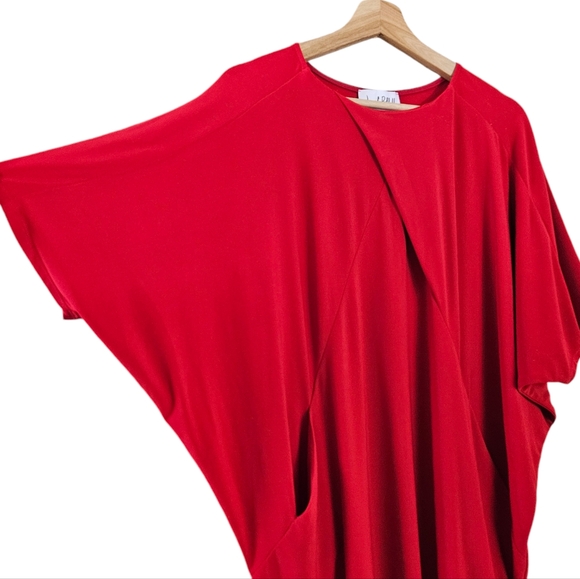 Joseph Ribkoff Red Caftan Batwing Dress - Picture 3 of 6